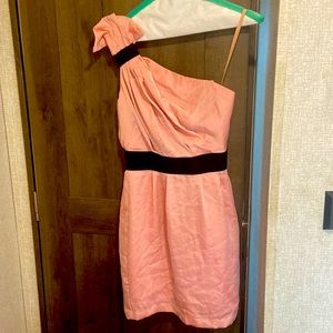 BCNGeneration one shoulder pink and black dress.